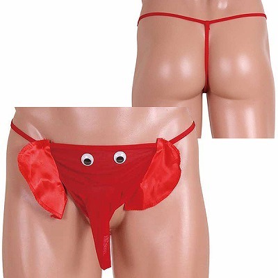 黒目が動くぞうパンツ　（レッド）（ジョークグッズ）