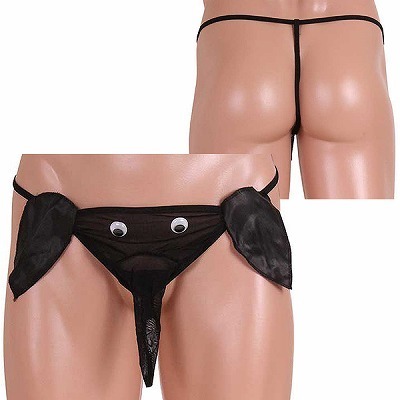 黒目が動くぞうパンツ　（ブラック）（ジョークグッズ）