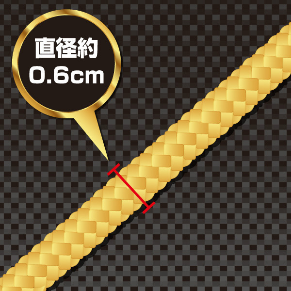 高級ＳＭロープ　１０ｍ　ＧＯＬＤ